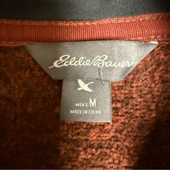 Eddie Bauer Burnt Orange Quarter-Zip Pullover - Picture 7 of 11